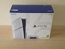 Image of Sony PlayStation 5 Slim Disk Edition 1TB Console with DualSense Controller