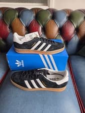 Image of adidas Gazelle Indoor Men's Trainers Core Black/White Gum UK 11 BNIB