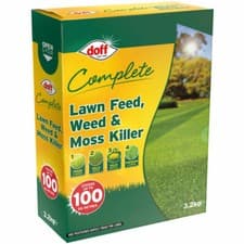 Image of Doff Complete Lawn Feed, Weed & Moss Killer 4 in 1 Covers 100sqm 3.2kg