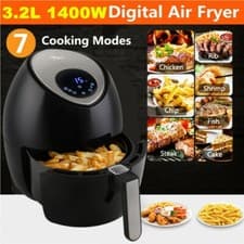 Image of Air Fryer Power 3.2L Pan W/ Basket 1500W Health Cooker Oven Low Fat Oil Free XL
