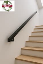 Image of Iron Handrail Mod. Italia Lengths From 50 Cm To 400 Cm - Matte Black