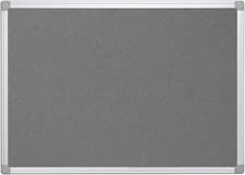 Image of Aluminium Frame Felt Noticeboard with Fixing Kit 900X600Mm Grey