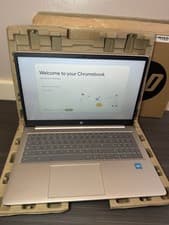 Image of HP CHROMEBOOK 15a 128GB LAPTOP IN SILVER 4GB RAM (New with box and charger)