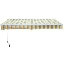 Image of 3 x 2.5m Manual Awning Garden Canopy Patio Sun Shade Retractable Shelter New