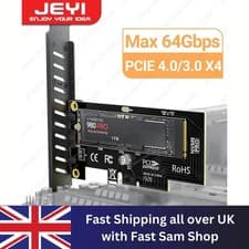 Image of JEYI M.2 NVME SSD to PCIE X1 Adapter Card, 2280 SSD PCIe 3.0 4.0 Expansion Card