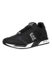 Image of EA7 Men's Mesh Logo Trainers, Black