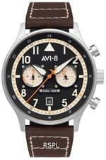 Image of AVI-8 Hawker Hurricane Quartz Sports Leather Strap AV-4088-01 Men's Watch