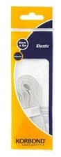 Image of KORBOND 6mm x 3m WHITE Flat Woven Sewing Elastic Polyester Durable Repair 110370