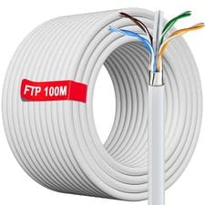 Image of Ethernet Cable 100m Shielded Cat 6 Cable Bulk FTP, 23AWG Gigabit