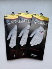 Image of 3 NEW SRIXON PREMIUM CABRETTA GOLF GLOVES - MEN'S LARGE (WORN ON YOUR RH)