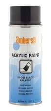 Image of Ambersil 20182 Gloss Black Ral 9005 Acrylic Paint 400Ml 3 Pack
