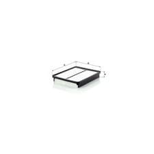 Image of MANN Air Filter Insert 279mm Length Fits Hyundai Grandeur Sonata Kia Optima