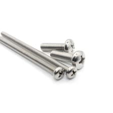 Image of M4 X 80MM PHILLIPS PAN HEAD SCREWS MACHINE SCREWS A2 STAINLESS STEEL - DIN 7985