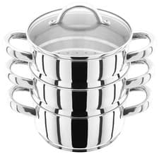 Image of JUDGE ESSENTIALS 3-TIER STEAMER (16CM) STAINLESS STEELJUDGE STEAMERSUK