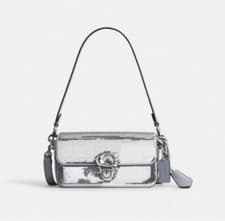 Image of Coach Studio Baguette Bag With Sequins Sliver Original Packaging