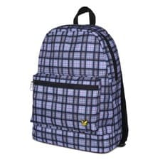 Image of Lyle And Scott Unisex Sports Rucksack Travel School Gym Check BackPack Retro Bag