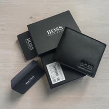 Image of New Hugo Boss Original Leather Wallet for Credit Card, Notes and Coin for Gift