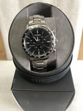 Image of CITIZEN AT2411-50E MENS SILVER TACHYMETER ECO-DRIVE CHRONO BLACK DIAL WATCH *NEW