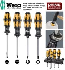 Image of Wera Chiseldriver Hammer Thru Impact Screwdriver Slot, Phillips, Pozi, Torx Sets