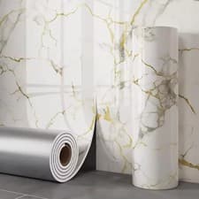 Image of Self Adhesive Marble Foam Wallpaper Waterproof Wall Sticker Home Decor Roll UK