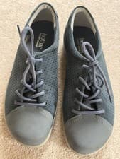 Image of Womens Hotter Dew Leather Shoes Size UK 5 EU 38 Blue Ladies Lace Up