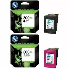 Image of Genuine HP 300 / 300 XL Black Tri-Colour Ink Cartridges Deskjet Envy Photosmart
