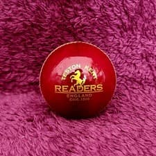 Image of Readers Club Red Leather Cricket Ball Size Mens 5.5oz - Brand New