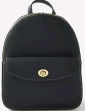 Image of Monsoon Accessorize Ricki Mini Navy Zip Around Faux Leather Backpack Bnwt Blue