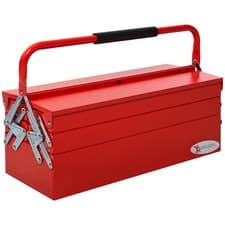 Image of DURHAND 3 Tier 5 Tray Portable Metal Cantilever Toolbox with Carry Handle