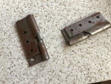 Image of Vintage Hinges steel rise and fall 4 inches CNS inscription