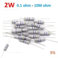 Image of Carbon Film Resistors 2W 5% Full Range of Values available 0.1 ohm to 10M ohm