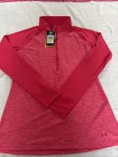 Image of Under Armour Women's Pink Half Zip Brand New With Tags Size Medium