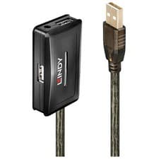 Image of LINDY 42635 USB cable USB 2.0 USB-A plug to 4 sockets 10m Grey