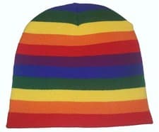 Image of Kids Rainbow Beanie Hat Boys Girls Winter Warm Super Soft Hat Christmas Gift