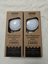 Image of 2x Mira Response Adjustable Shower Head Handset - White 1605.103  CHEAPEST