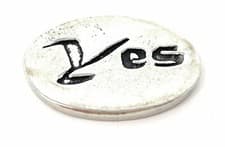 Image of Basic Spirit Yes/No Pocket Token (Coin) Handcrafted Pewter Home Lead-Free