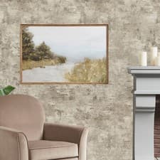Image of Distressed Stone Wallpaper Concrete Effect Cove Texture Neutral Cream Feature-UK
