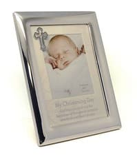 Image of Personalised 4" x 6" Silver Plated My Christening Day Photo Frame, Engraved Gift