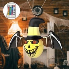 Image of Halloween Inflatable Ghost Large Holiday Garden Patio Blow up Ghost Porch PVC