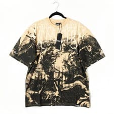 Image of Stay Cold Reign Of Blood Oversized Tee Small Beige All Over Graphic 200GSM NWT