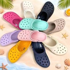 Image of CROCS Classic Clogs Unisex Sandals Lightweight Slip On Beach Holiday Shoes UK