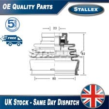 Image of Fits Fiat Lancia + Other Models CV Joint Boot Set Front Left Inner Stallex