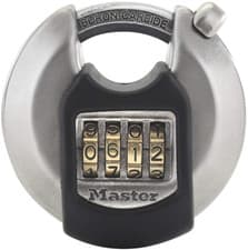 Image of Master Lock Disc Padlock Heavy Duty 4 Digit Code Combination Stainless Steel