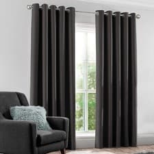 Image of Thermal Total Blackout Curtains Energy Saving Readymade Eyelet Insulated Curtain