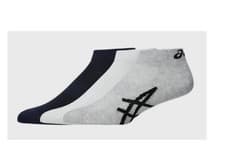 Image of Asics Ankle Sport Sock 3 in pack Pack, 1 pack, Navy/White/Grey, UK 8.5-11
