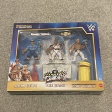 Image of WWE Knuckle Crunchers Wrestlemania Action Figures 3-Pack - John Cena The Rock