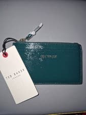 Image of Ted Baker Woman's Card Holder Purse Mid-Green NEW WITH TAGS