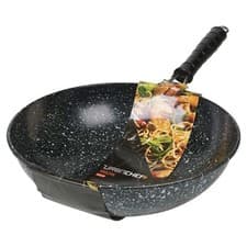 Image of Deep Saute Non Stick Wok Pans Ceramic Coated Induction Chinese Stir Fry Frying
