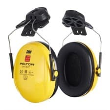 Image of 3M PELTOR OPTIME I Earmuff H510P3E-405-GU, 26 DB Yellow Helmet Mounted Comfort