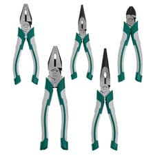 Image of HUAQI HEAVY DUTY COMBINATION LONG NOSE SIDE CUTTER PLIERS HAND TOOL SINGLE/ SET